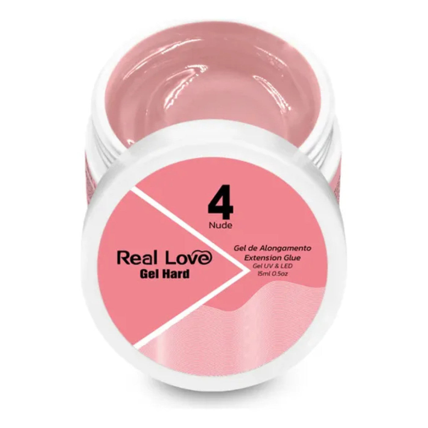 Gel De Alongamento Reconstrutor Hard 4 Nude Real Love 15Ml
