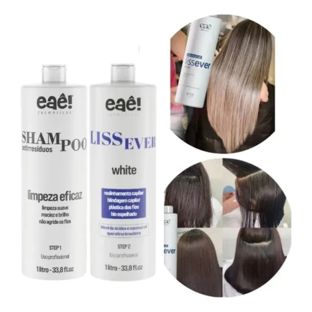 Kit Lissever Progressiva Sem Formol White 2X1L Eaê