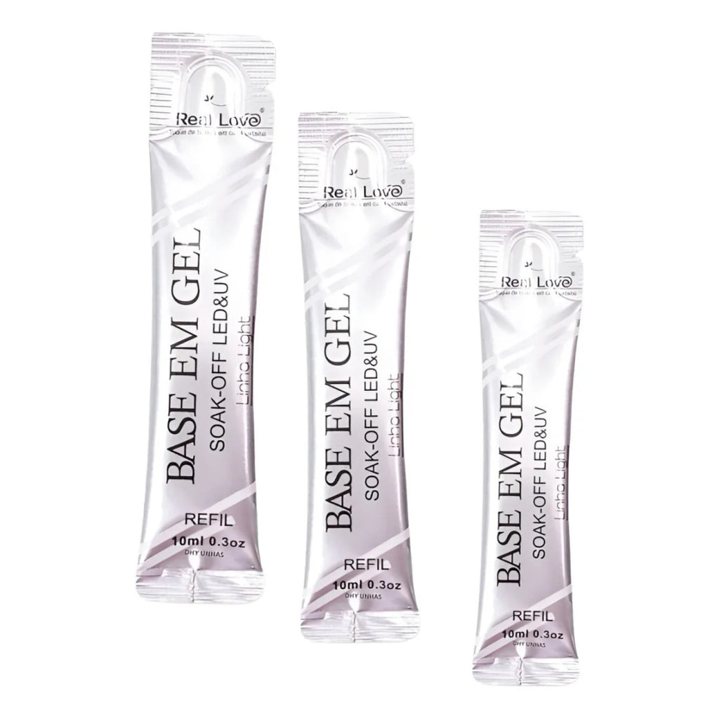 Kit C/3 Refil Base Em Gel Linha Light 10Ml - Real Love