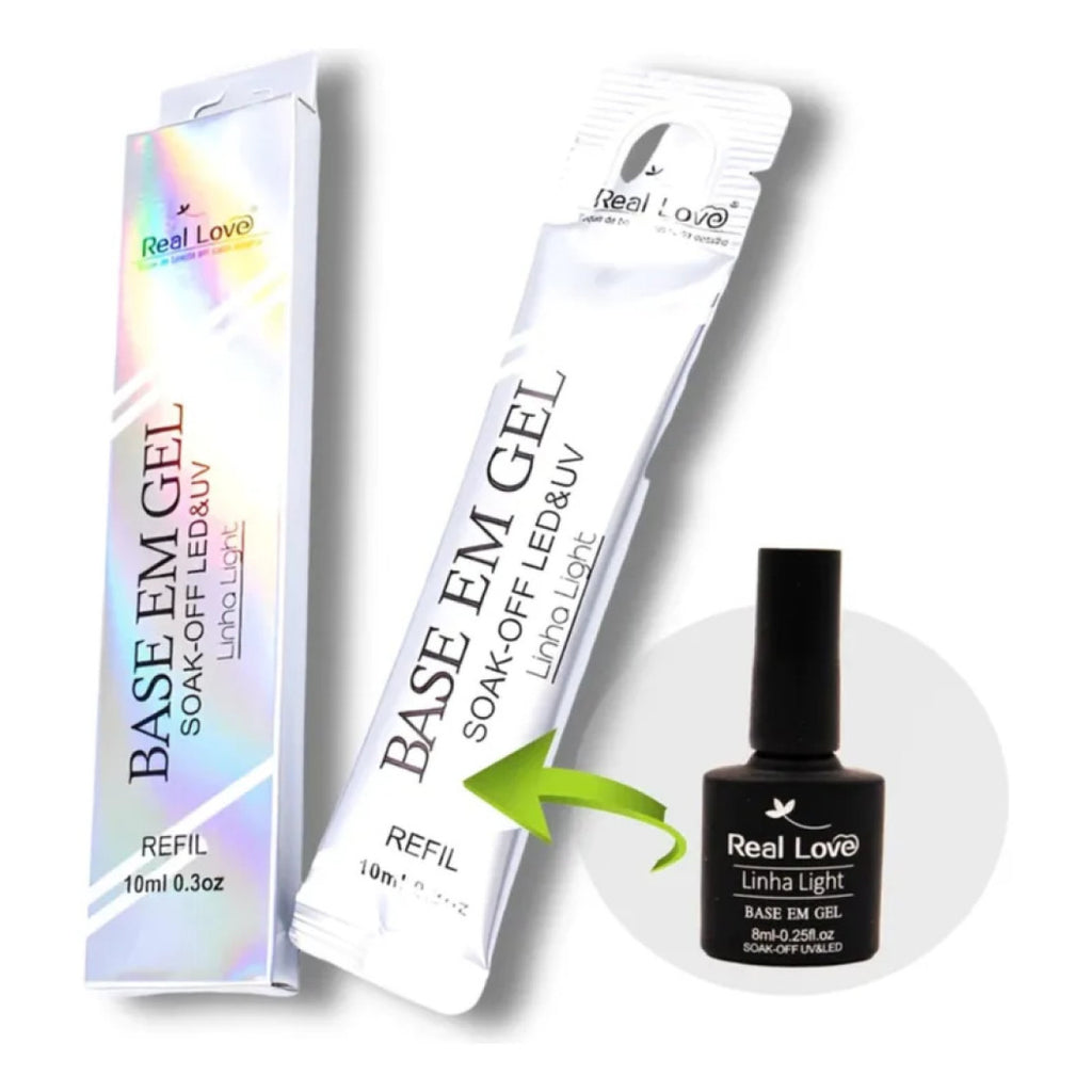 Kit C/4 Refil Base Em Gel Linha Light 10Ml - Real Love