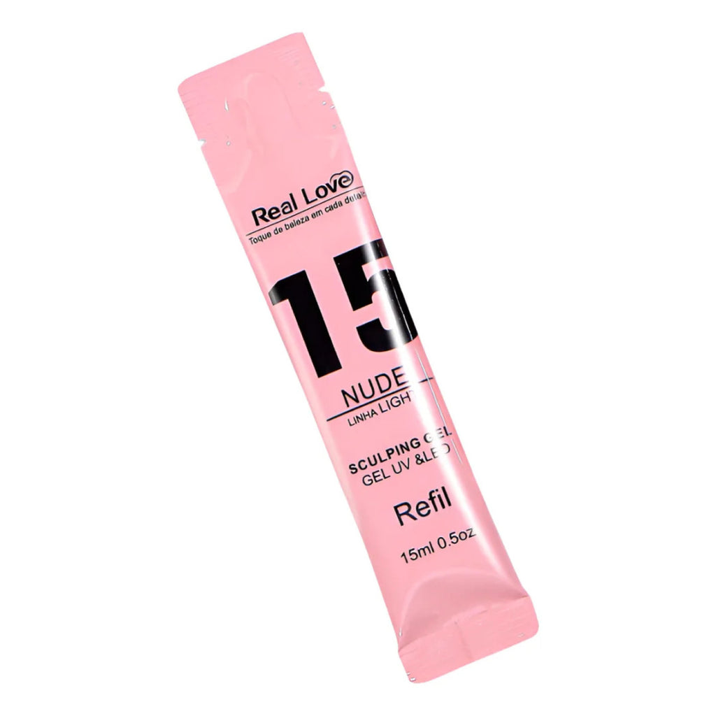 Gel Alongamento De Unha 15 Nude Uv/Led Refil Real Love 15G