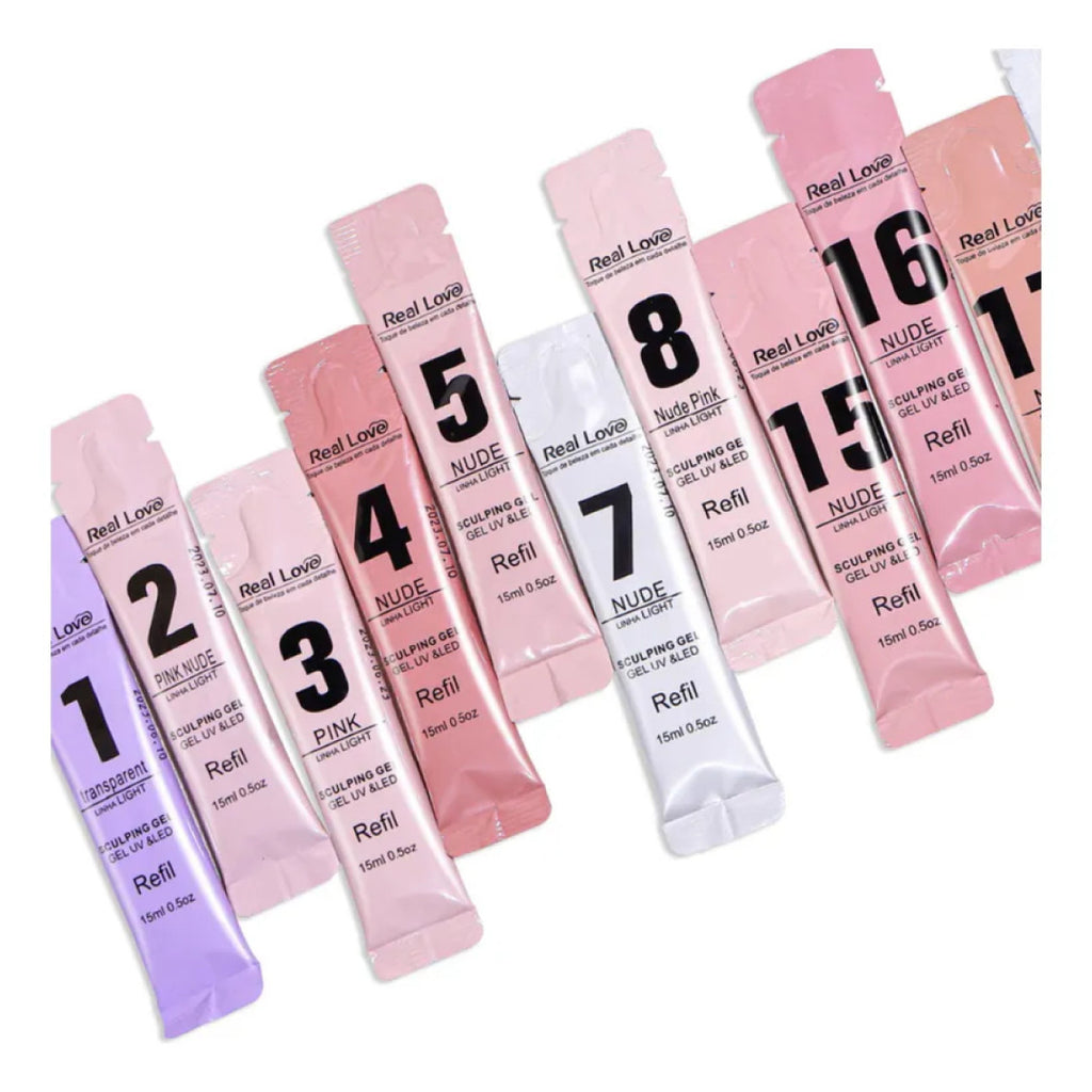 Gel Alongamento De Unha 15 Nude Uv/Led Refil Real Love 15G