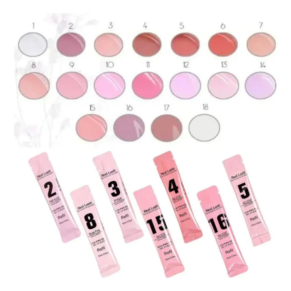 Gel Alongamento De Unha 15 Nude Uv/Led Refil Real Love 15G
