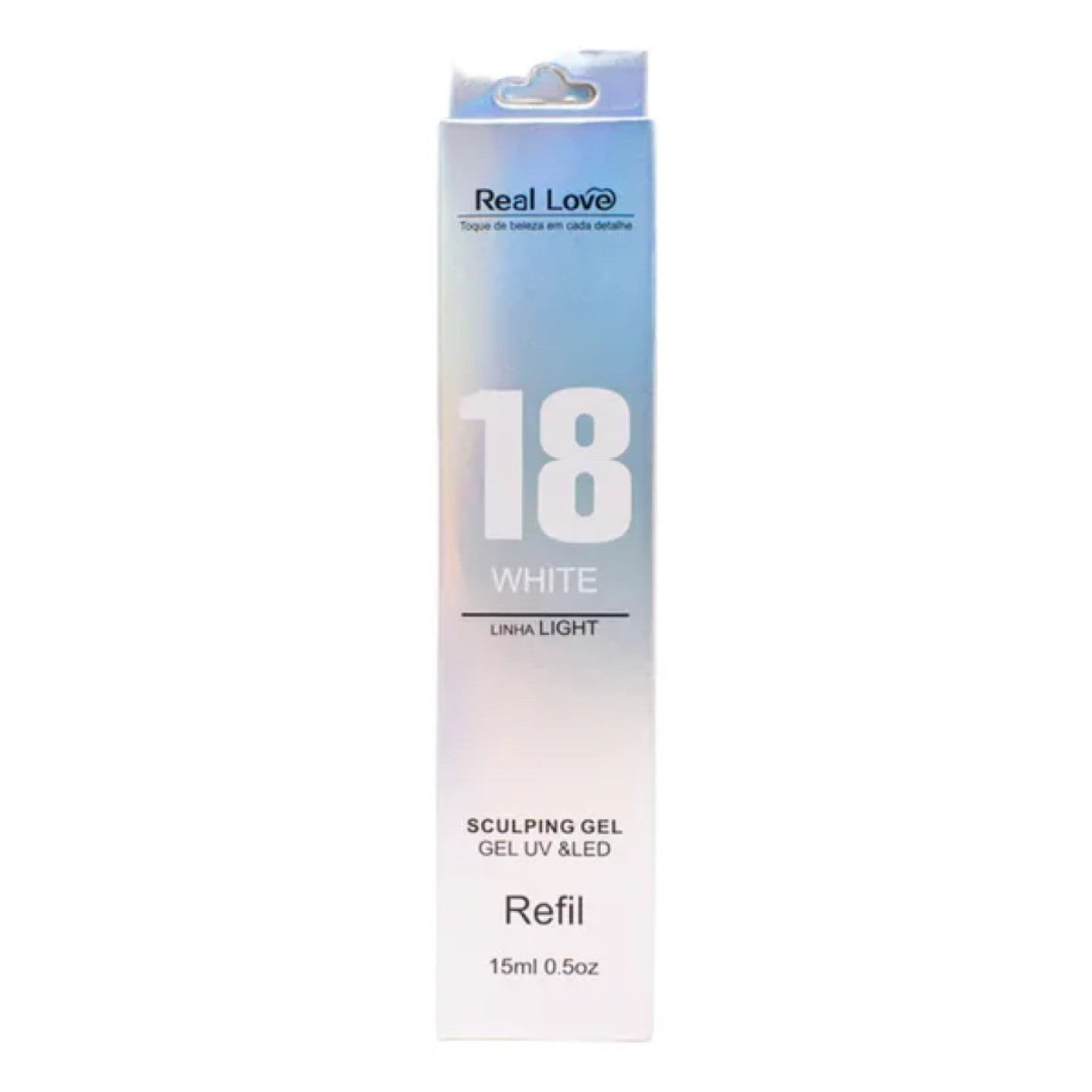 Gel Alongamento De Unha 18 White Uv/Led Refil Real Love 15G