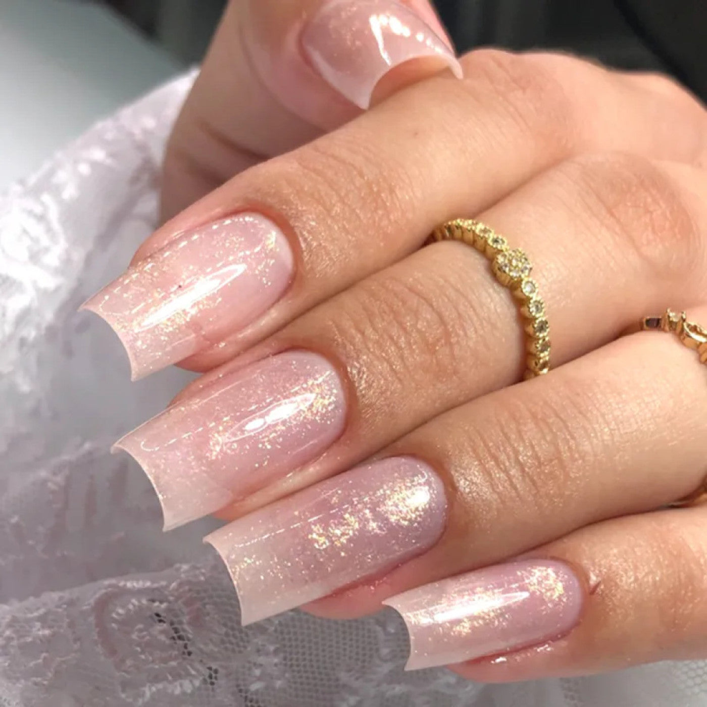Gel De Alongamento Unha Com Glitter 07 Nude Real Love 15G