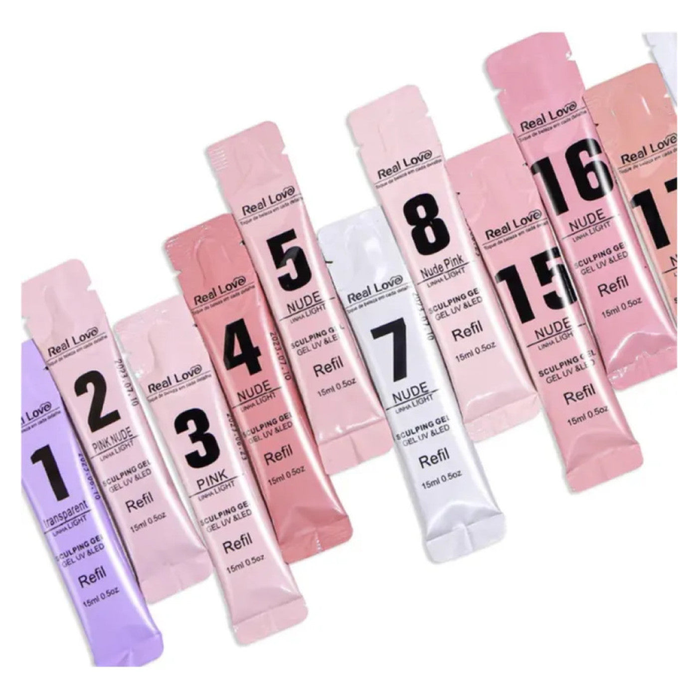 Gel Alongamento De Unha 17 Nude Uv/Led Refil Real Love 15G