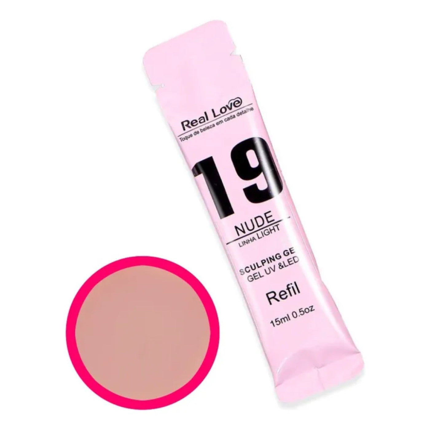 Gel Alongamento De Unha 19 Nude Uv/Led Refil Real Love 15G