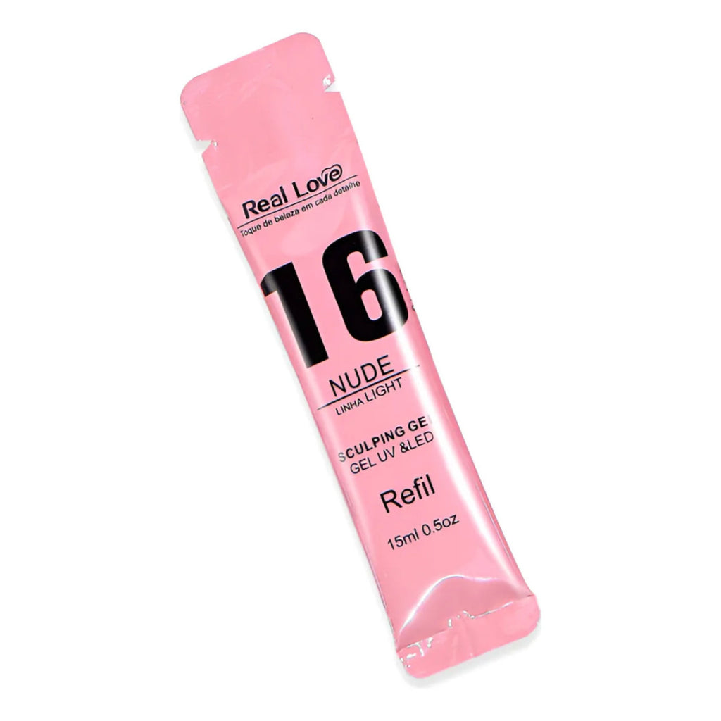 Gel Alongamento De Unha 16 Nude  Uv/Led Refil Real Love 15G
