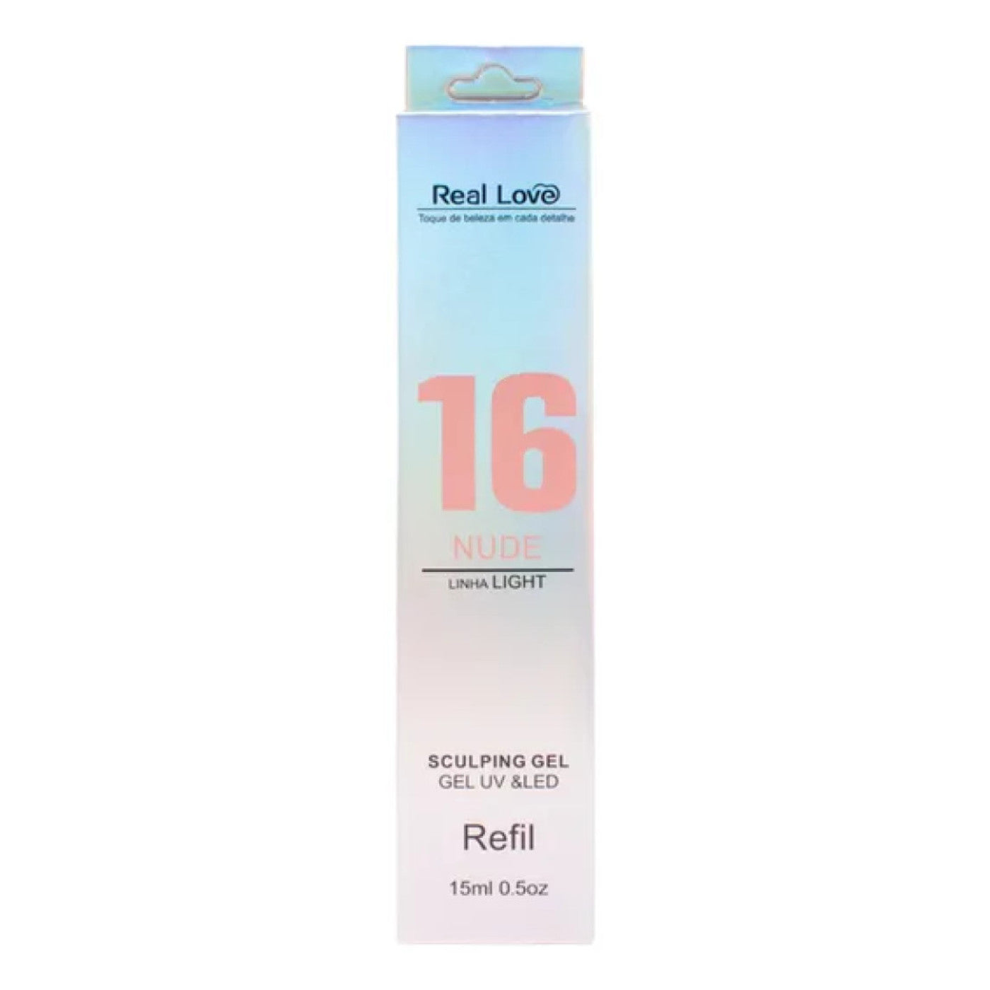 Gel Alongamento De Unha 16 Nude  Uv/Led Refil Real Love 15G