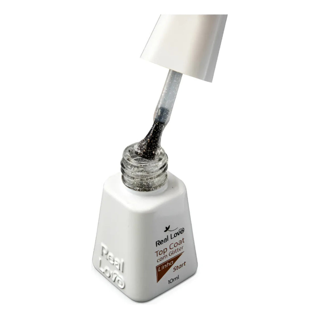 Top Com Glitter Para Unhas Linha Start 10Ml - Real Love