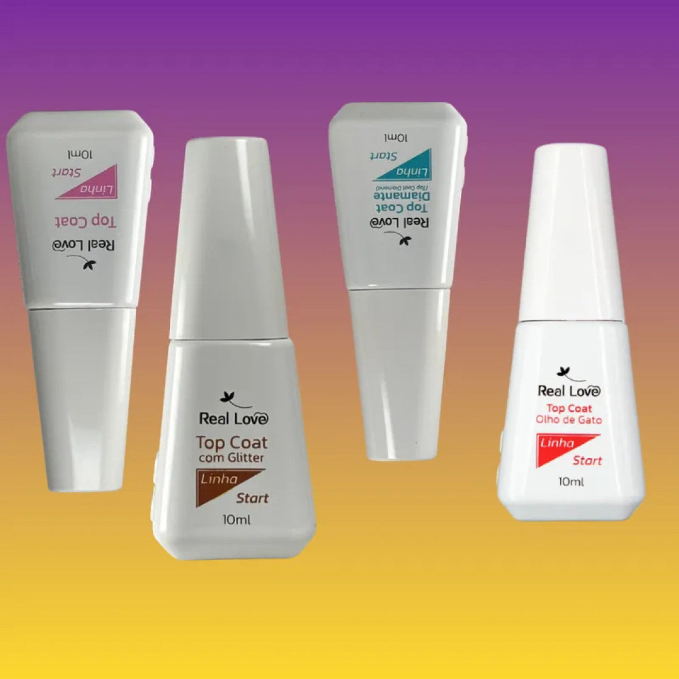 Top Com Glitter Para Unhas Linha Start 10Ml - Real Love