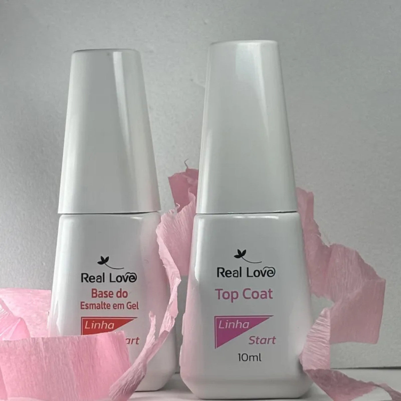 Kit Top Coat + Gel Base Linha Start Real Love 2X10Ml