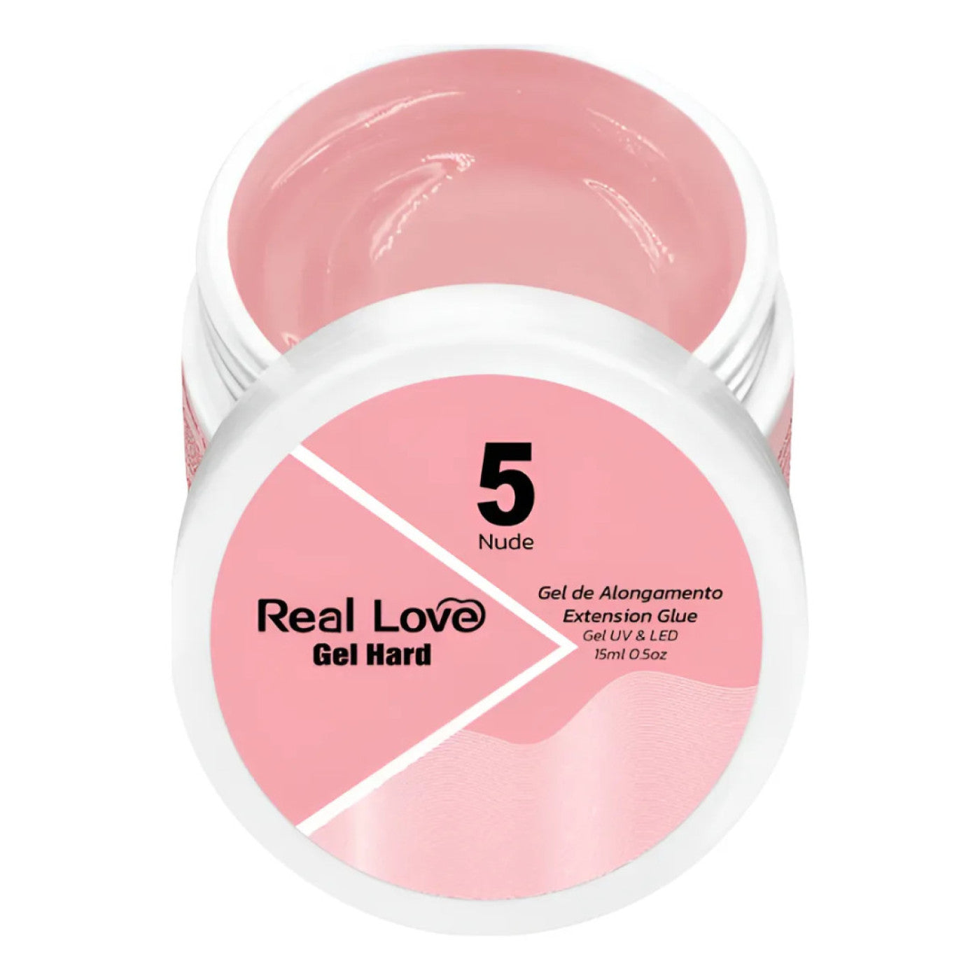 Gel De Alongamento Reconstrutor Hard 5 Nude Real Love 15Ml