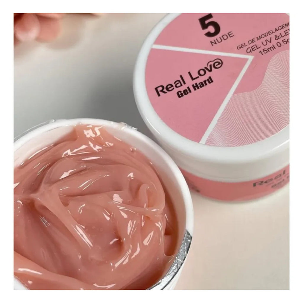 Gel De Alongamento Reconstrutor Hard 5 Nude Real Love 15Ml