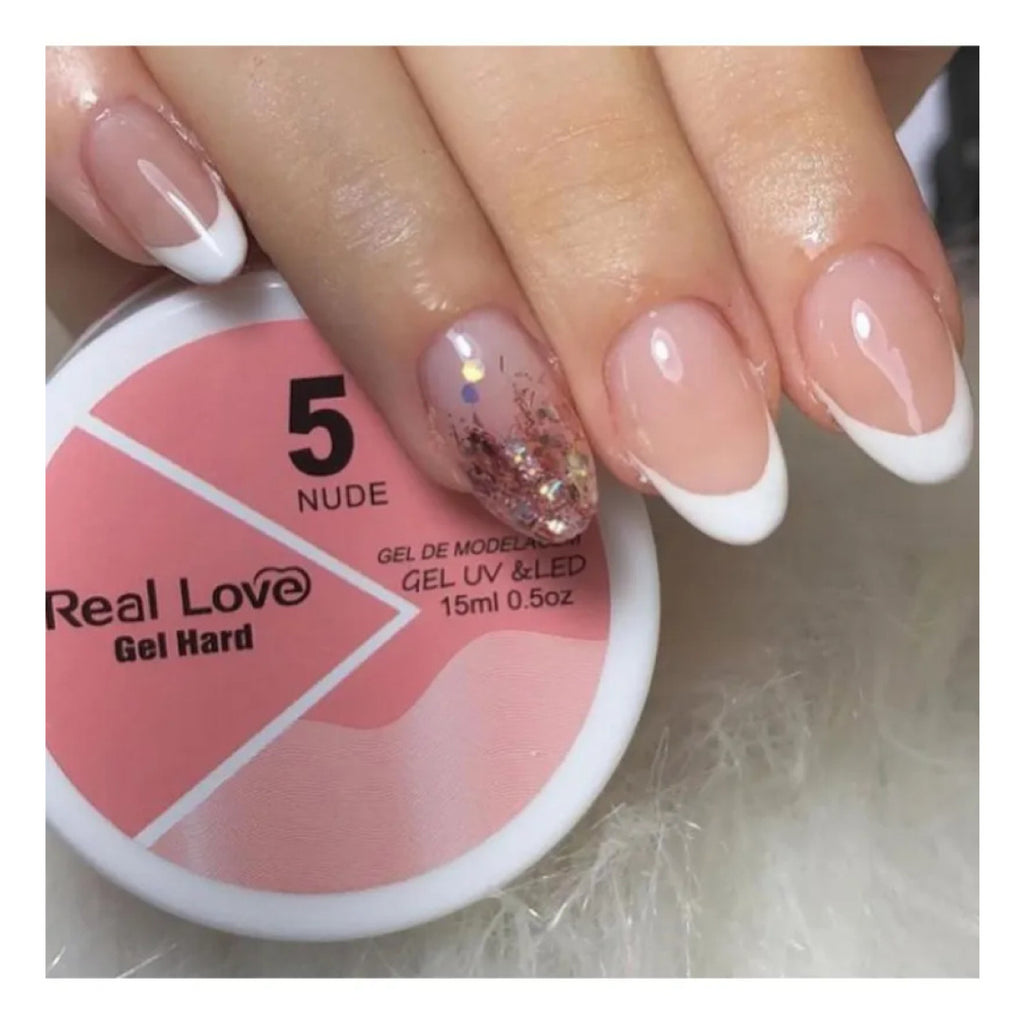 Gel De Alongamento Reconstrutor Hard 5 Nude Real Love 15Ml