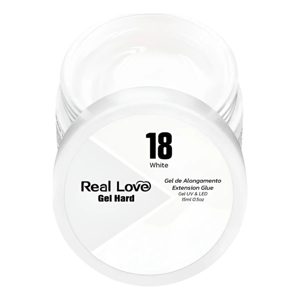Gel De Alongamento Reconstrutor Hard 18 White Real Love 15Ml