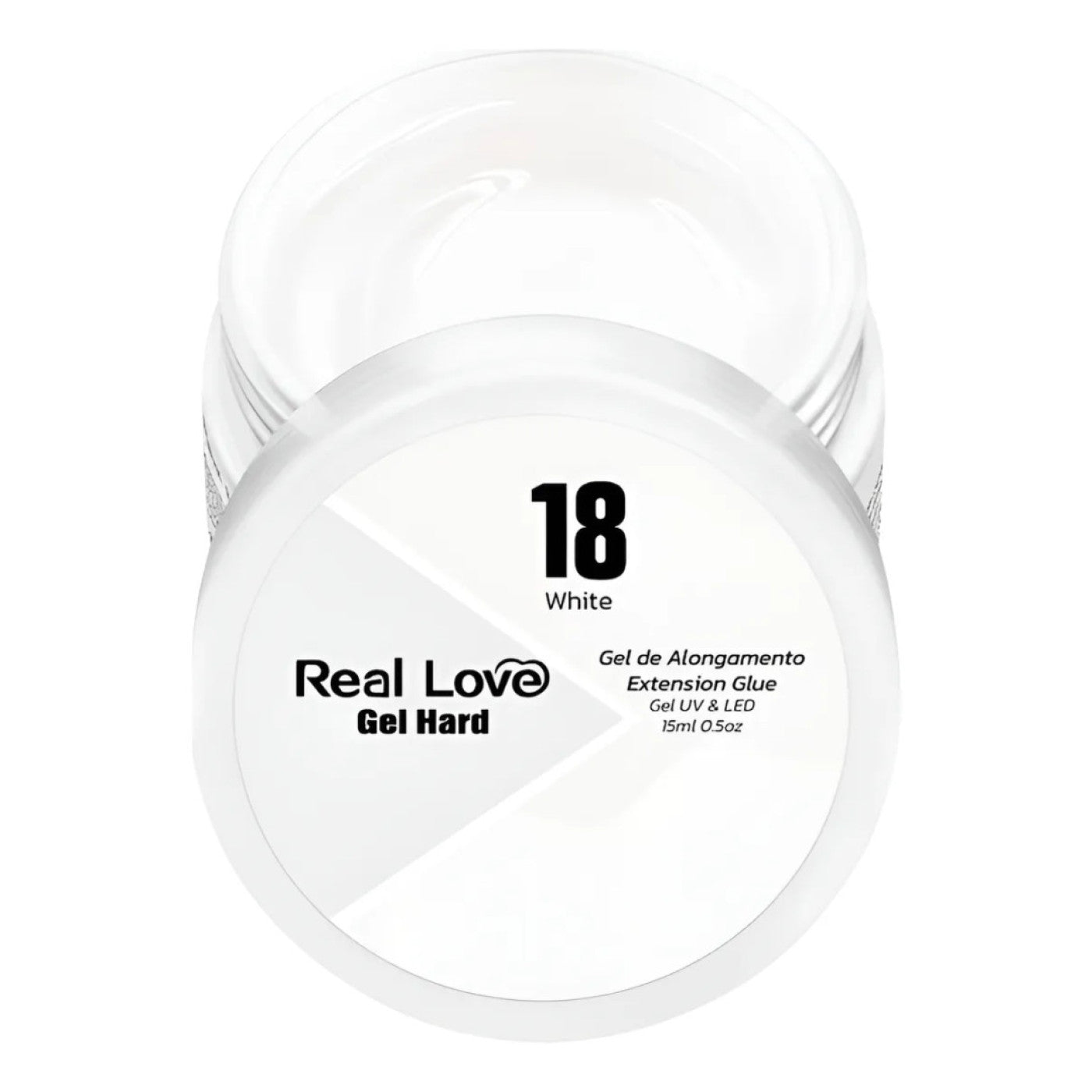 Gel De Alongamento Reconstrutor Hard 18 White Real Love 15Ml