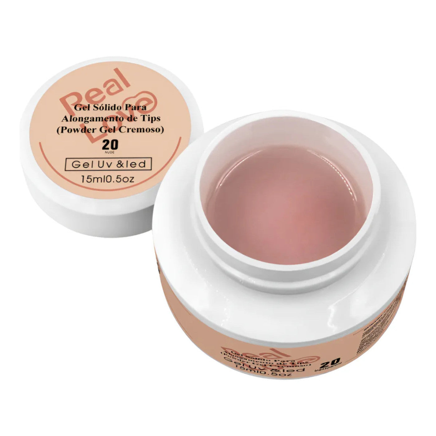 Gel Solido Para Alongamento Powder Gel 20 Nude Real Love 15G