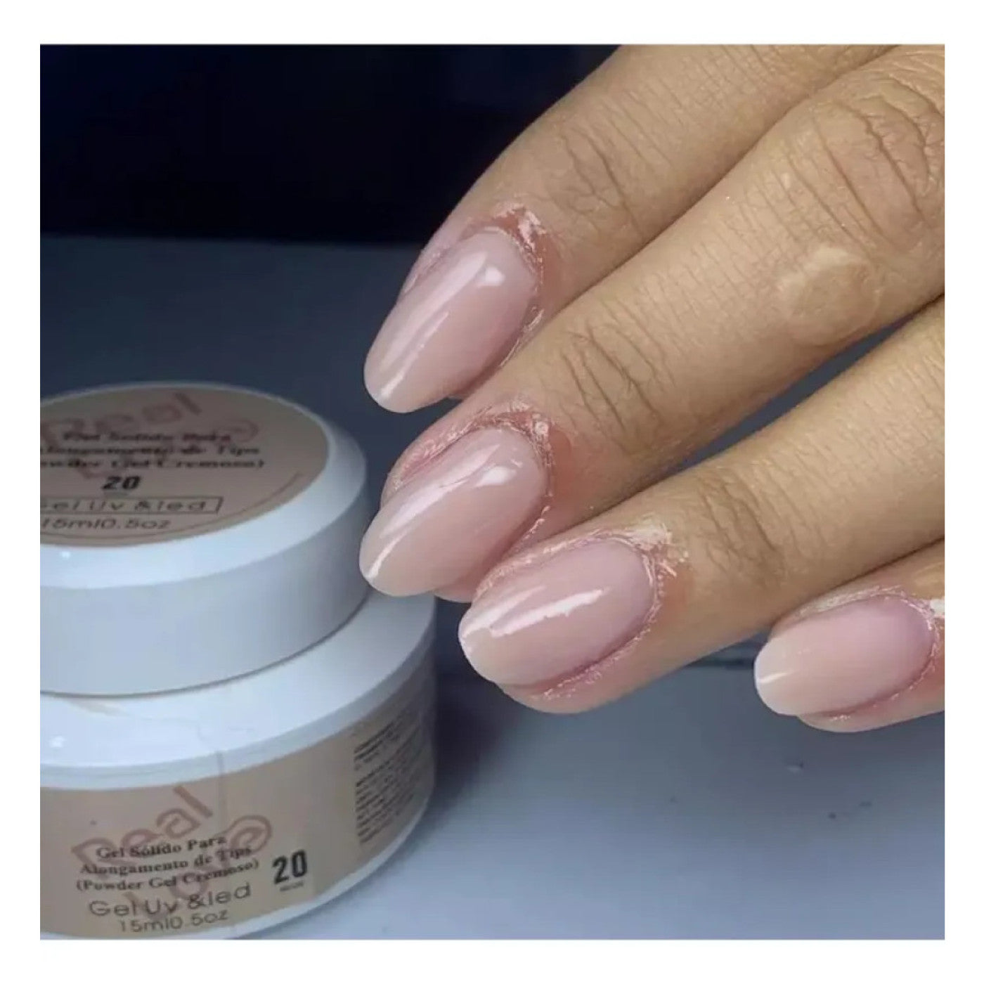 Gel Solido Para Alongamento Powder Gel 20 Nude Real Love 15G