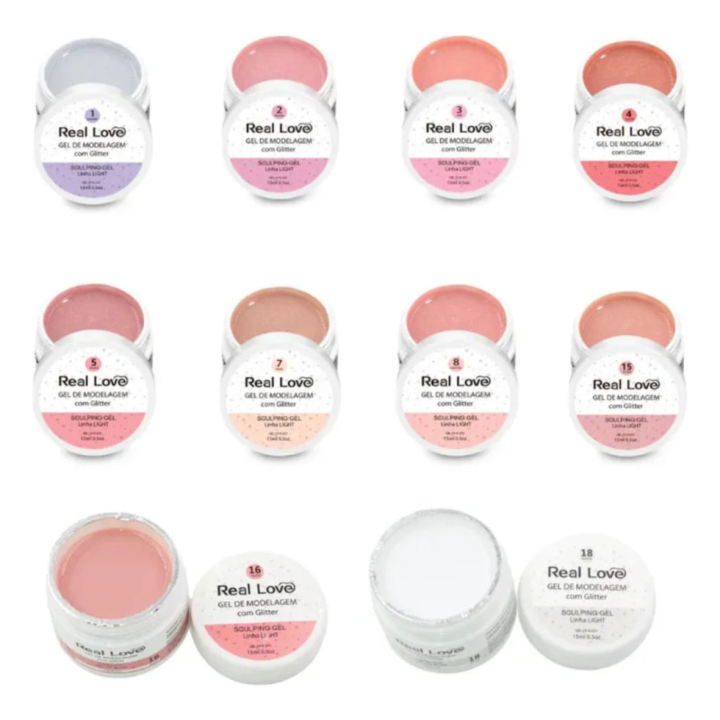Gel De Alongamento Com Glitter 03 Pink Real Love 15G