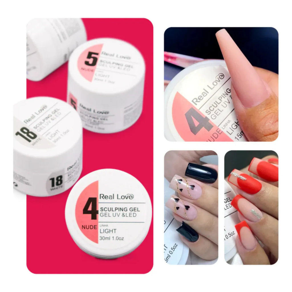Gel De Alongamento De Unha Sculping 15Ml Light Real Love