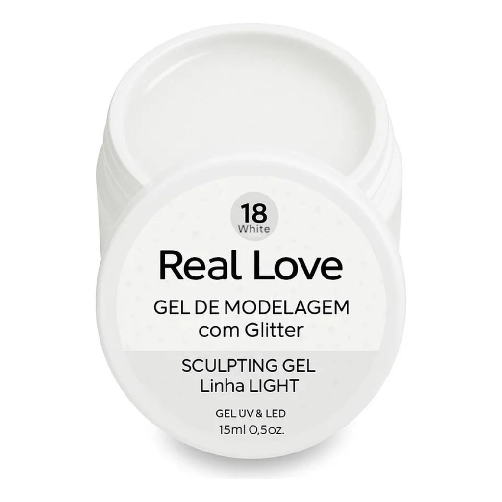 Gel Unha Real Love Sculping Com Glitter Fibra Alongamentos