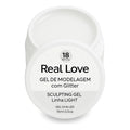 Gel Unha Real Love Sculping Com Glitter Fibra Alongamentos