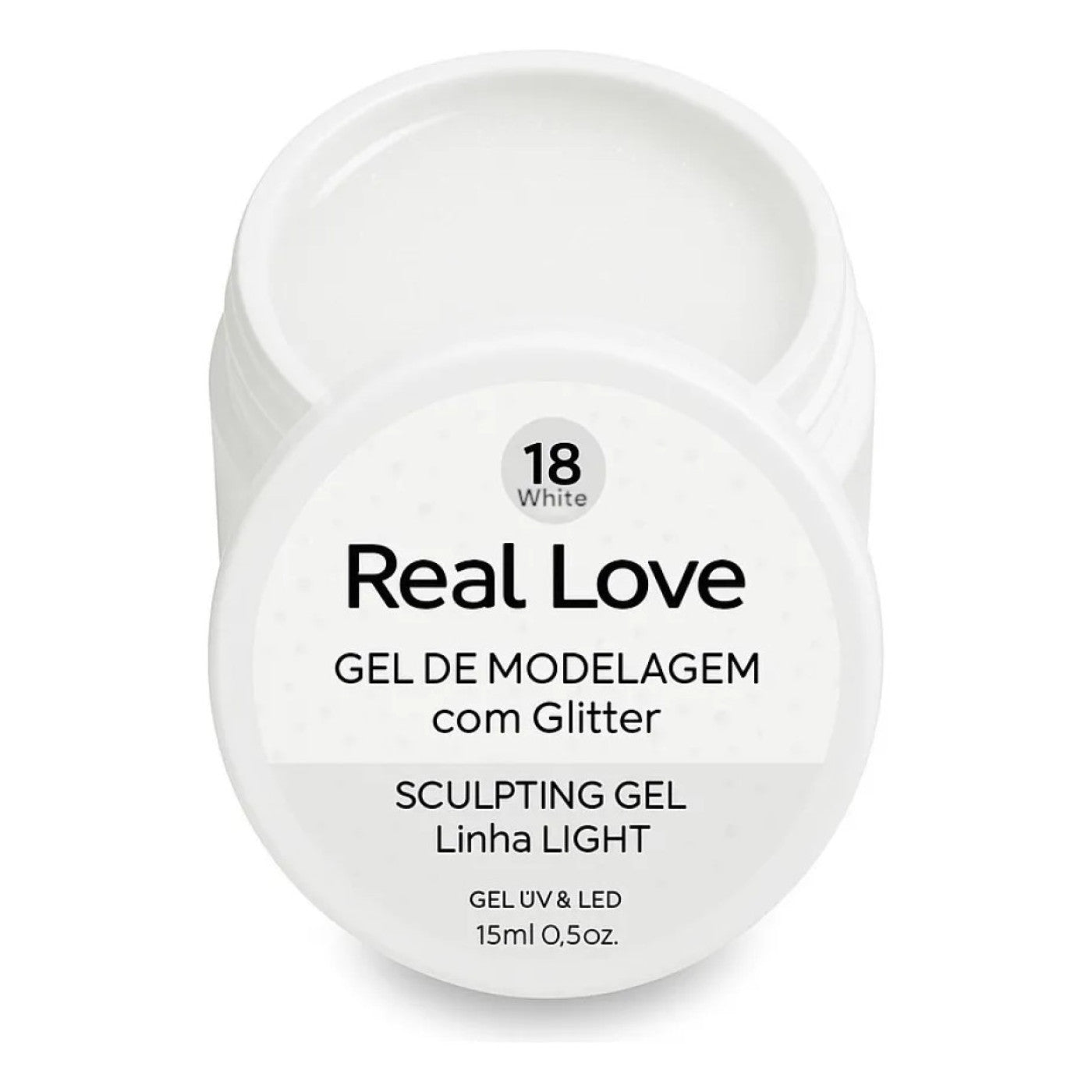 Gel Unha Real Love Sculping Com Glitter Fibra Alongamentos