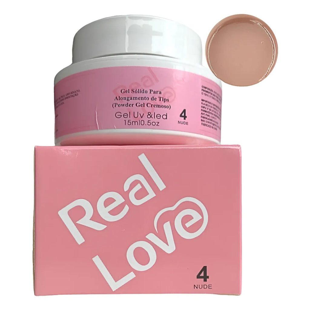 Gel Sólido Alongamento Unhas Molde F1 Powder Gel - Real Lov