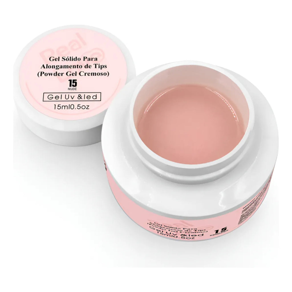 Gel Solido Para Alongamento Powder Gel 15 Nude Real Love 15G