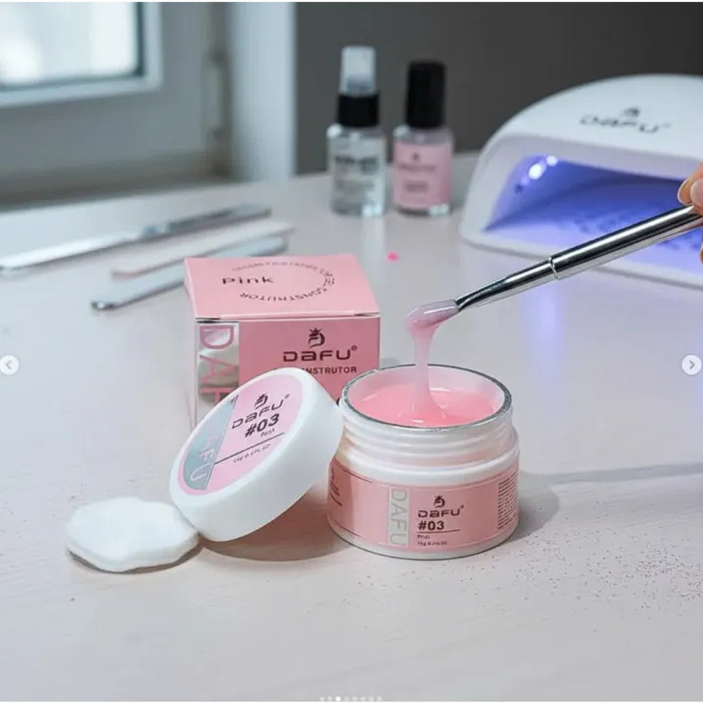 Gel Unha Construtor Led/Uv 15Ml Alongamentos Dafu Light 03