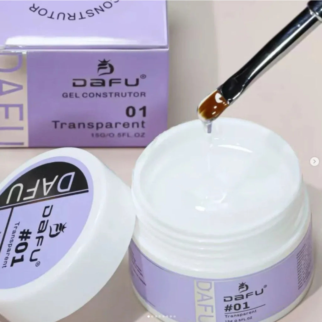 Gel Para Unha Construtor 15 Ml Dafu Alongamentos Cor 01