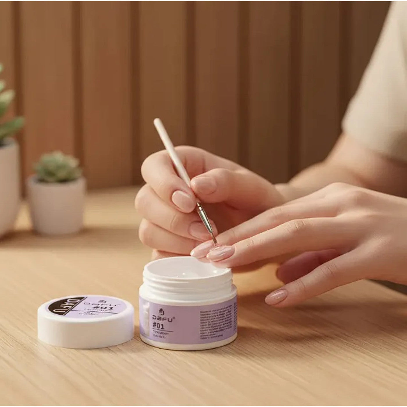 Gel Para Unha Construtor 15 Ml Dafu Alongamentos Cor 01
