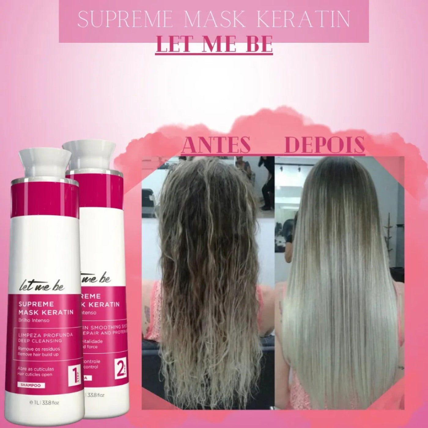 Kit Progressiva Let Me Be Supreme Liss – Shampoo + Keratin + Sérum | 1L