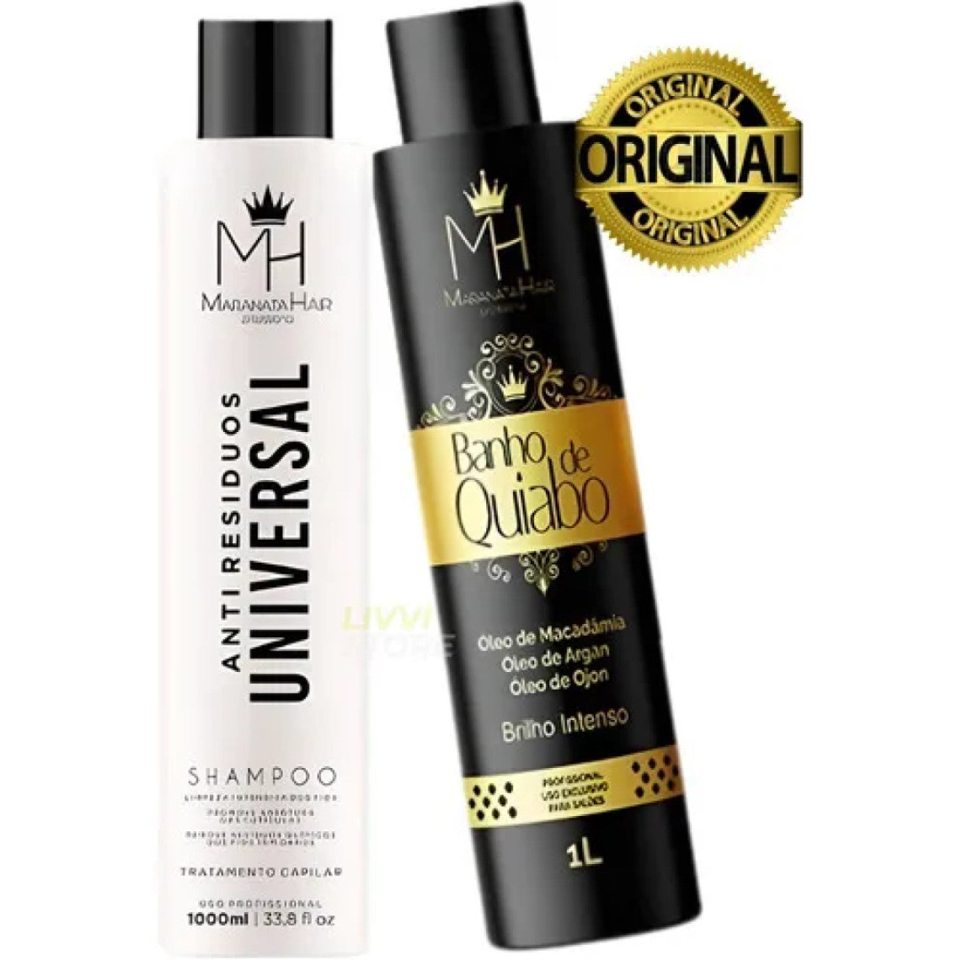 Kit Progressiva Banho de Quiabo Maranata Hair – Shampoo + Gloss Redutor 1L