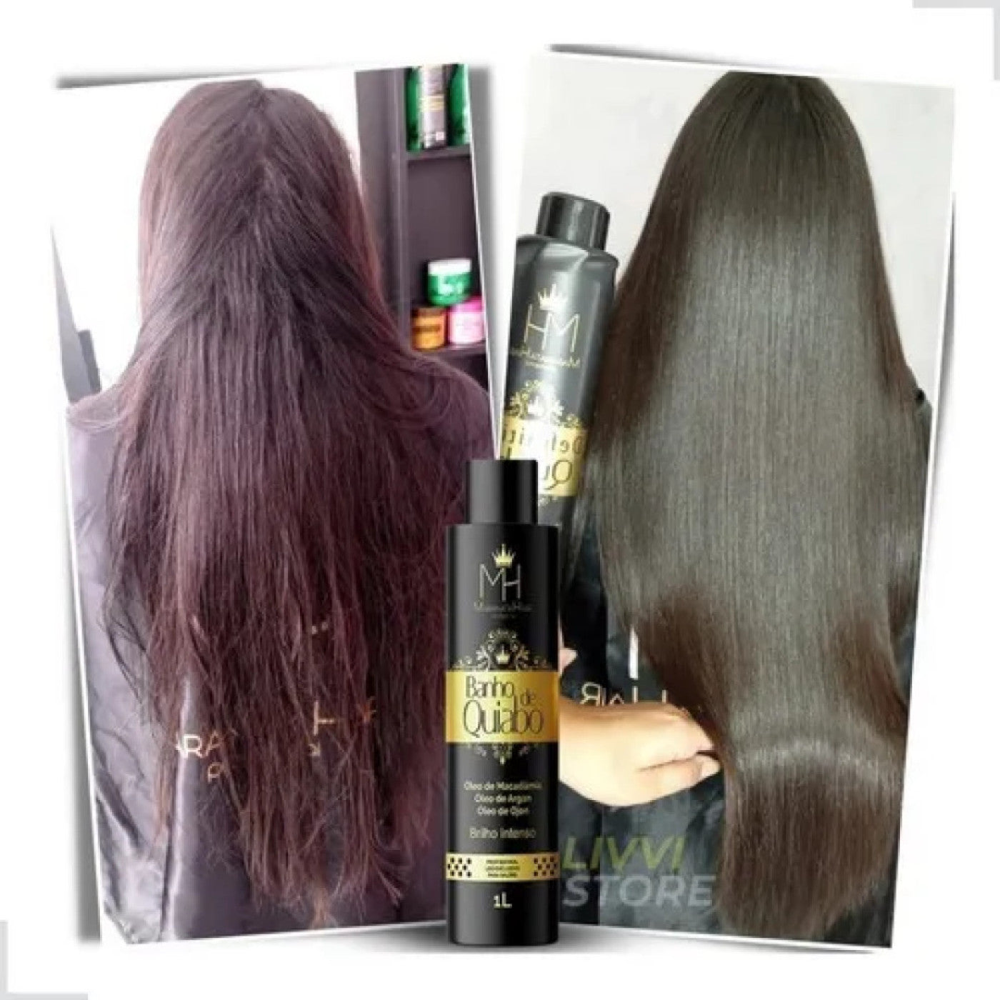 Kit Progressiva Banho de Quiabo Maranata Hair – Shampoo + Gloss Redutor 1L