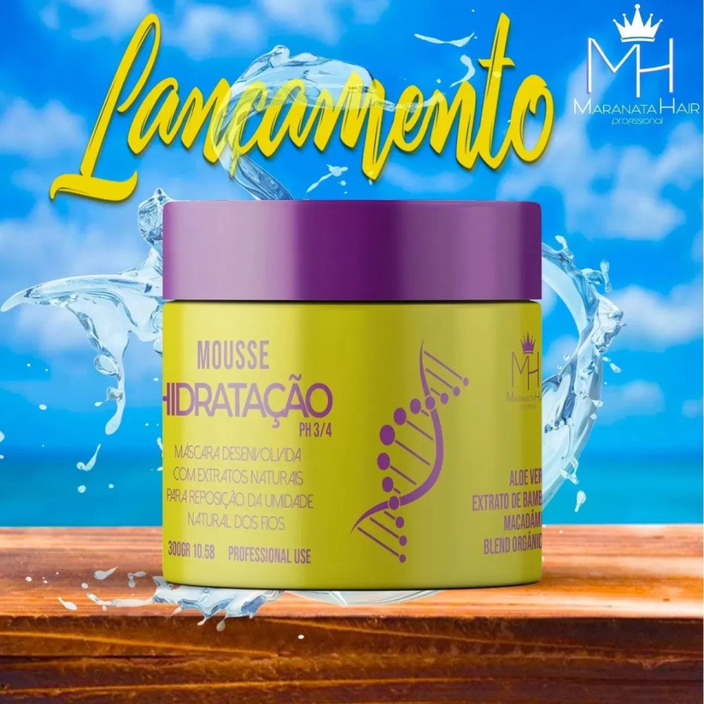 Mascara Mousse Hidratação Maranata Hair 300G