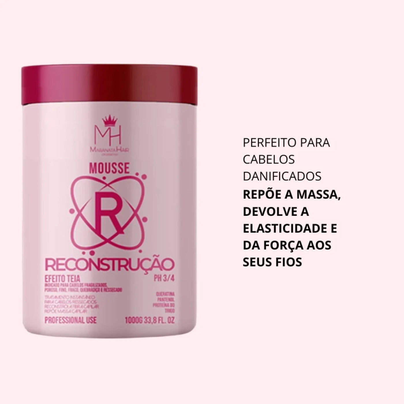 Máscara De Reconstrução Efeito Teia Maranata Hair 1Kg