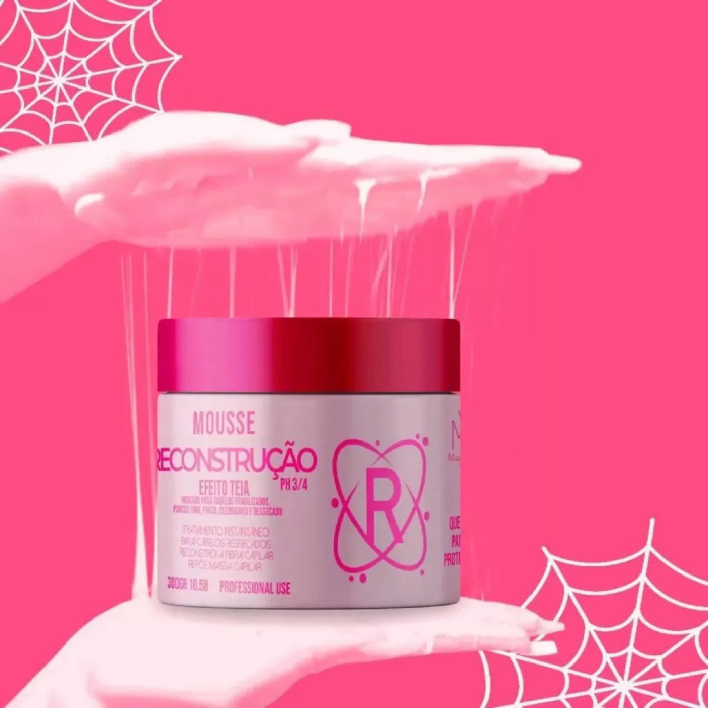 Mascara Mousse Reconstrução Efeito Teia Maranata Hair 300G