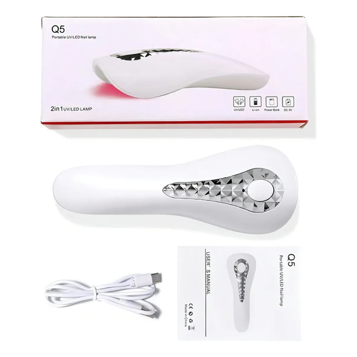 Mini Cabine Led Uv Portátil Secagem Unhas Gel Estufa 18W Q5