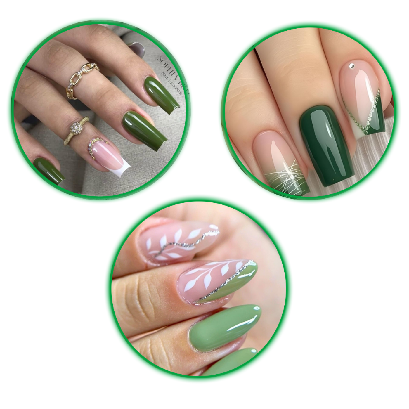 Kit Esmaltes Em Gel Tons De Verde Cores Vibrantes Dafu