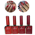 Kit Esmaltes Em Gel Tons De Vermelho Cores Vibrantes Dafu