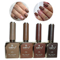 Kit Esmaltes Em Gel Tons De Castanho Dafu