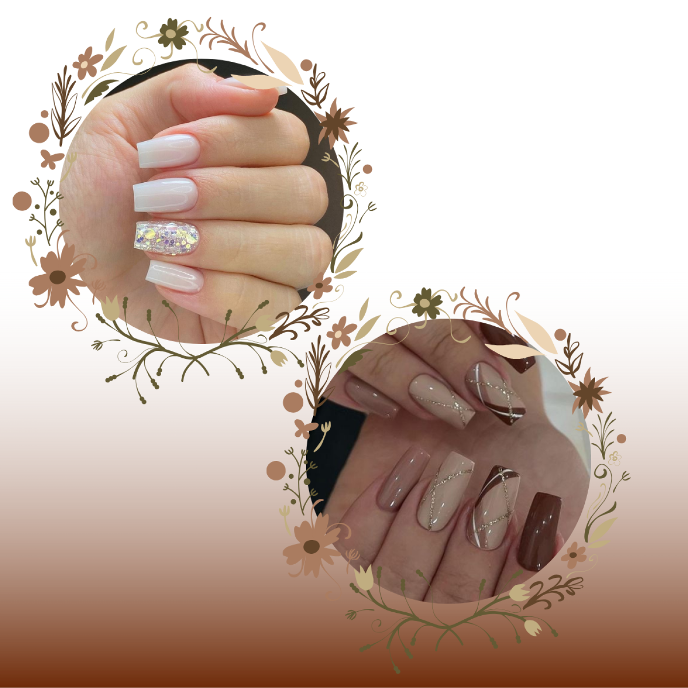 Kit Esmaltes Em Gel Tons De Marrons E Branco Dafu