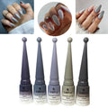 Kit Com 05 Esmalte 3 Em 1 Dafu Tons De Cinza