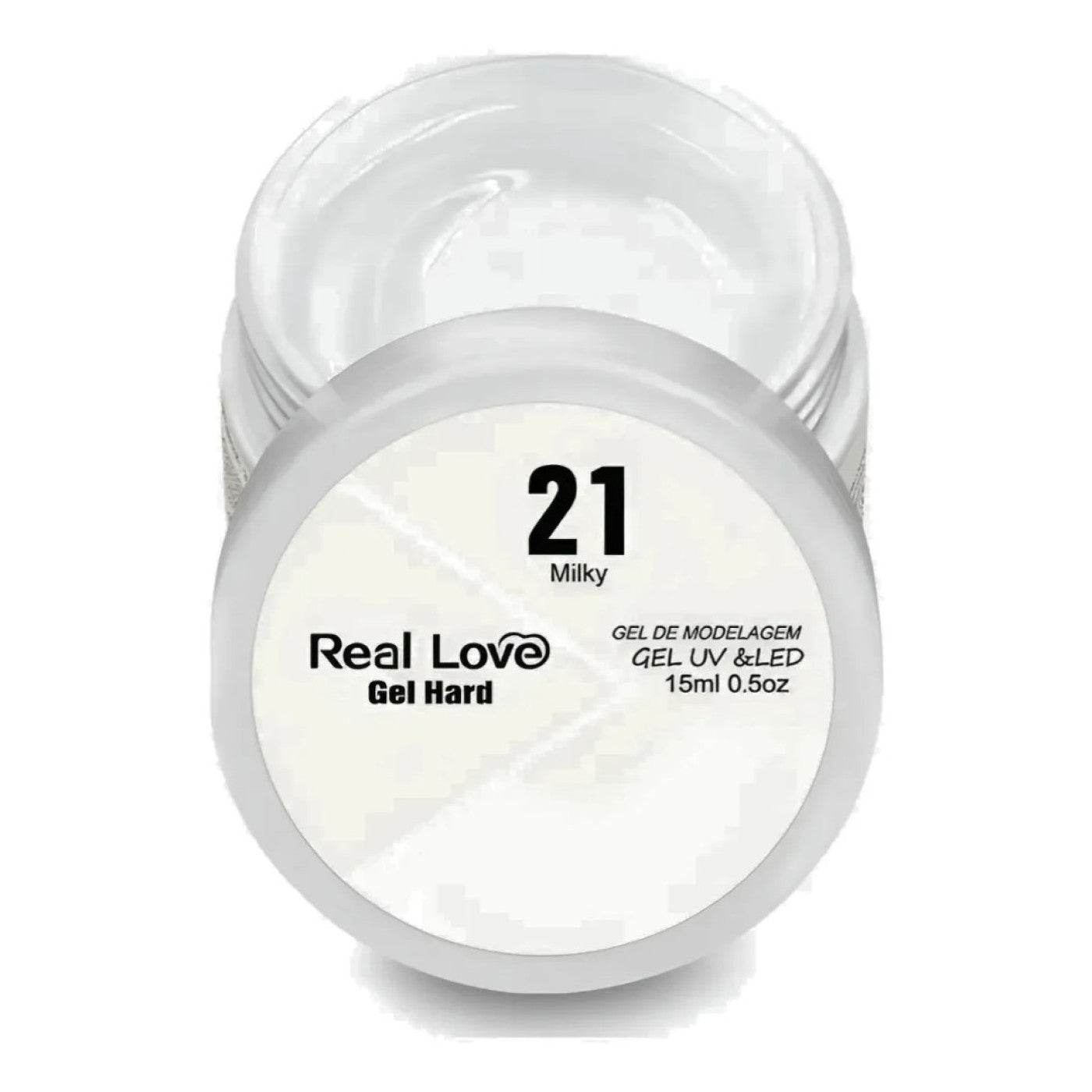 Gel De Alongamento Reconstrutor Hard 21 Milk Real Love 15Ml
