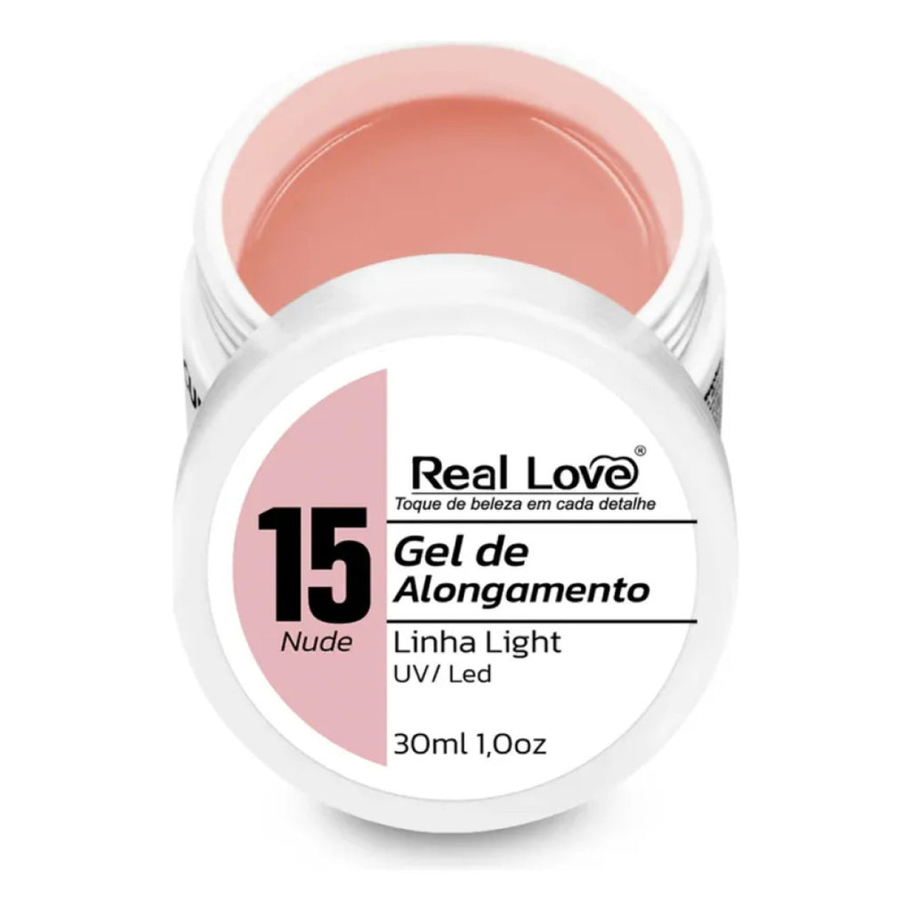 Gel Alongamento Unha Led Linha Light Real Love 30Ml Anvisa N