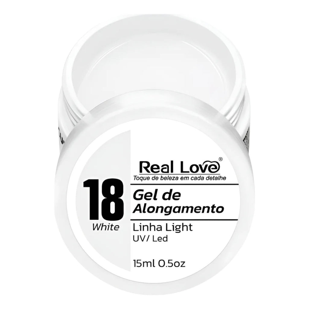 Gel De Alongamento De Unha 18 White Branco Real Love 30Ml 18