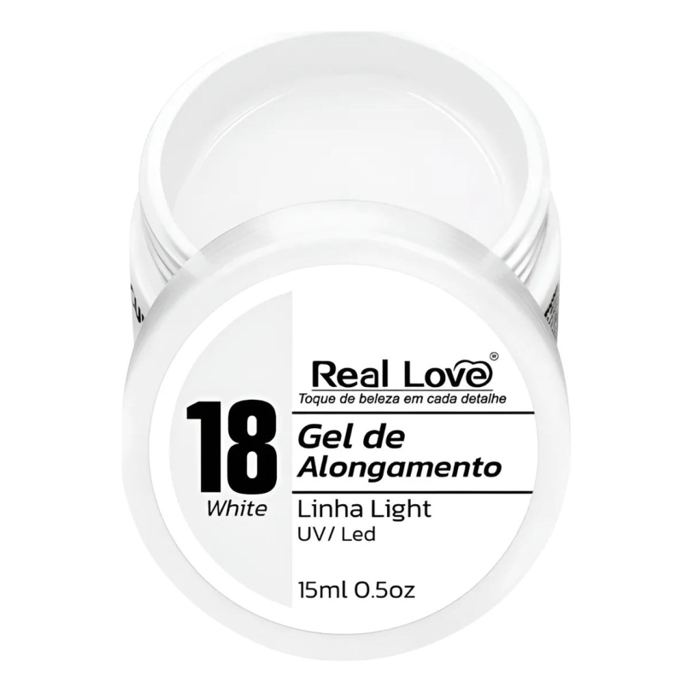 Gel De Alongamento De Unha 18 White Branco Real Love 30Ml 18
