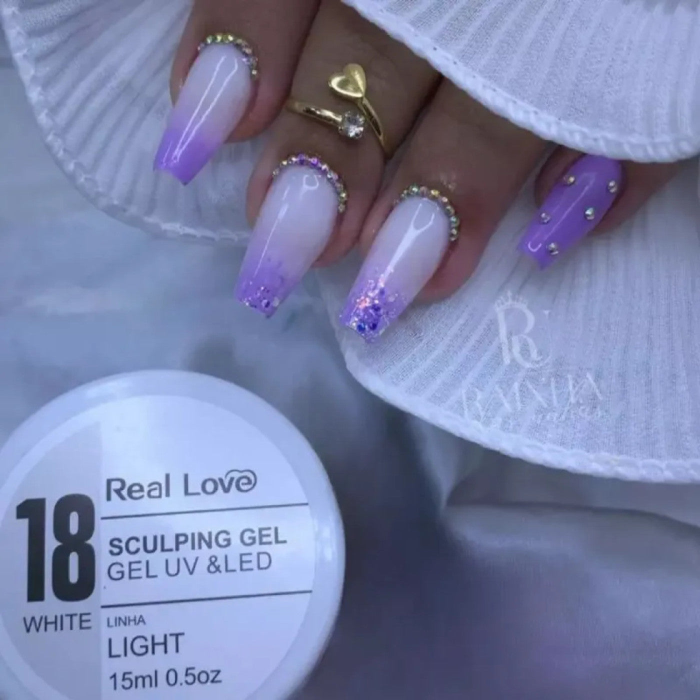 Gel De Alongamento De Unha 18 White Branco Real Love 30Ml 18